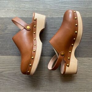 J. Crew Women's Tan Leather Mules